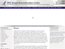 Tablet Screenshot of nycbreastreconstruction.com